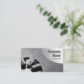 Carte de visite de l'Arrière - plan de métal de la (Debout devant)