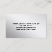 Carte de visite de l'Arrière - plan de métal de la (Dos)