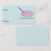 Carte de visite de l'artiste (Devant / Derrière)