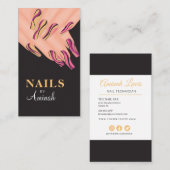 Carte de visite de l'artiste des ongles Abstraits (Devant / Derrière)