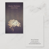 Carte de visite de l'artiste du bois de l'arbre d' (Devant / Derrière)