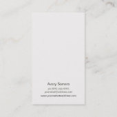 Carte de visite de l'artiste du bois de l'arbre d' (Dos)