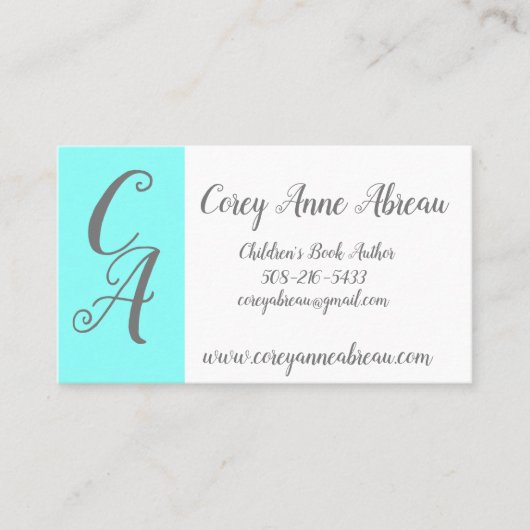 Carte de visite de l'auteur (Devant)