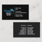 Carte de visite de lavage à pression d'eau (Devant / Derrière)