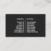 Carte de visite de lavage à pression d'eau (Dos)