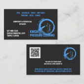 Carte de visite de lavage à pression d'eau (Devant / Derrière)