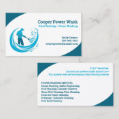 Carte de visite de lavage à pression d'eau (Devant / Derrière)