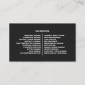 Carte de visite de lavage à pression d'eau (Dos)