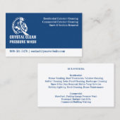 Carte de visite de lavage à pression d'eau (Devant / Derrière)