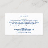 Carte de visite de lavage à pression d'eau (Dos)