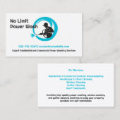 Carte de visite de lavage à pression d'eau (Devant / Derrière)