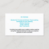 Carte de visite de lavage à pression d'eau (Dos)