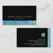 Carte de visite de lavage couleur noire en gras (Devant / Derrière)