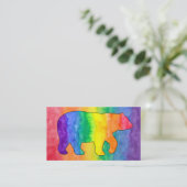 Carte de visite de lavage d'aquarelle d'ours (Debout devant)