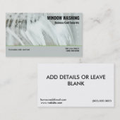 Carte de visite de lavage de la fenêtre de nettoya (Devant / Derrière)