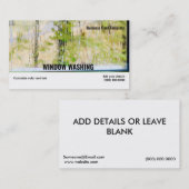 Carte de visite de lavage de la fenêtre de nettoya (Devant / Derrière)