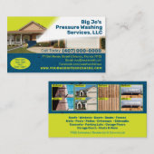 Carte de visite de lavage de pression/alimentation (Devant / Derrière)