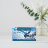 Carte de visite de lavage de voiture moderne (Debout devant)