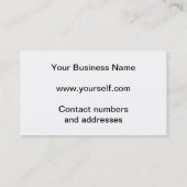 CARTE DE VISITE de lavage du RAC (Dos)