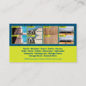 Carte de visite de lavage sous pression/alimentati (Dos)