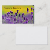 Carte de visite de lavande (Devant / Derrière)