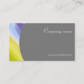 Carte de visite de lavande gris QR abstrait minima (Devant)