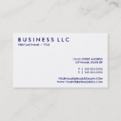 Carte De Visite de l'eau. (Dos)