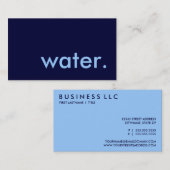 Carte De Visite de l'eau. (Devant / Derrière)