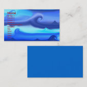 Carte de visite de l'eau (Devant / Derrière)