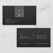 Carte de visite de l'échelle de justice (Devant / Derrière)