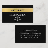 Carte de visite de l'échelle de justice de procure (Devant / Derrière)