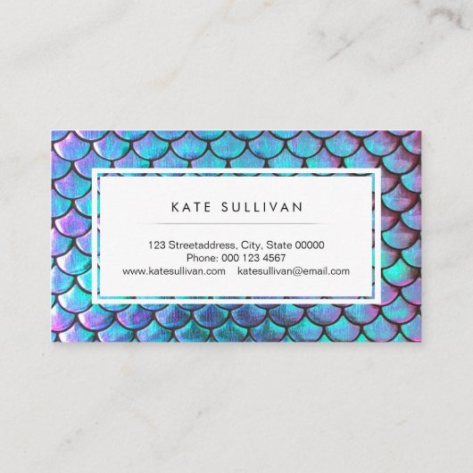 carte de visite de l'échelle de sirène (Dos)