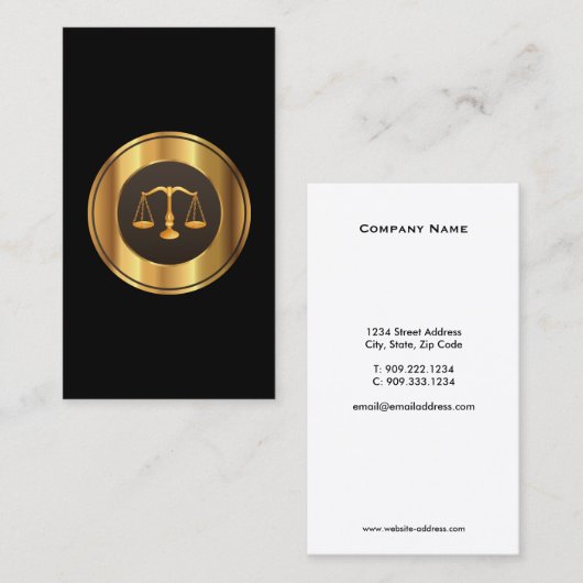 Carte de visite De L'Échelle D'Or Du Procureur De  (Devant / Derrière)