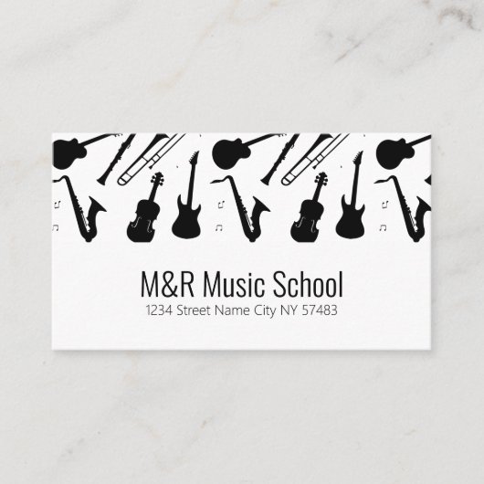 Carte de visite de l'école de musique (Devant)