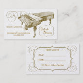 Carte de visite de leçon de piano (Devant / Derrière)