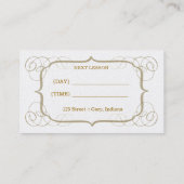 Carte de visite de leçon de piano (Dos)