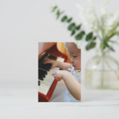 Carte de visite de leçon de piano ou de musique (Debout devant)