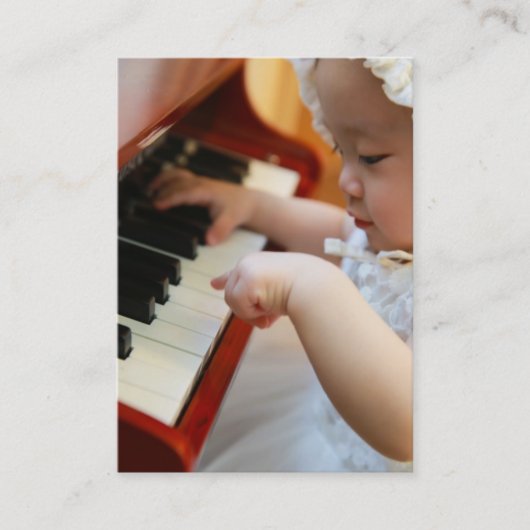 Carte de visite de leçon de piano ou de musique (Devant)