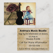 Carte de visite de leçon de violon (Devant / Derrière)