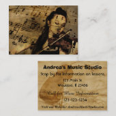 Carte de visite de leçon de violon (Devant / Derrière)