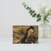 Carte de visite de leçon de violon (Debout devant)