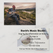 Carte de visite de leçons de guitare ou de musique (Devant / Derrière)