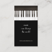 Carte de visite de leçons de musique de piano (Dos)