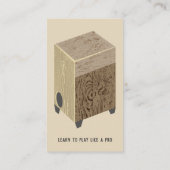 Carte de visite de leçons de musique de tambour de (Dos)