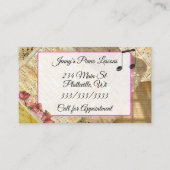 Carte de visite de leçons de piano de musique (Devant)