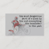 Carte de visite de l'écrou ATV de quadruple (Dos)