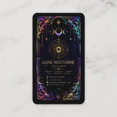 Carte de visite de lecteur de tarot de luxe avec c (Devant)
