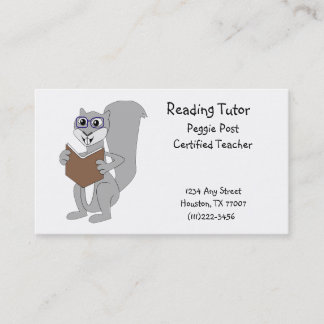 Carte de visite de lecture