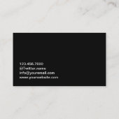 Carte de visite de l'Éditeur/Éditeur minimal foncé (Dos)