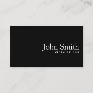 Carte de visite de l'Éditeur vidéo de code QR noir